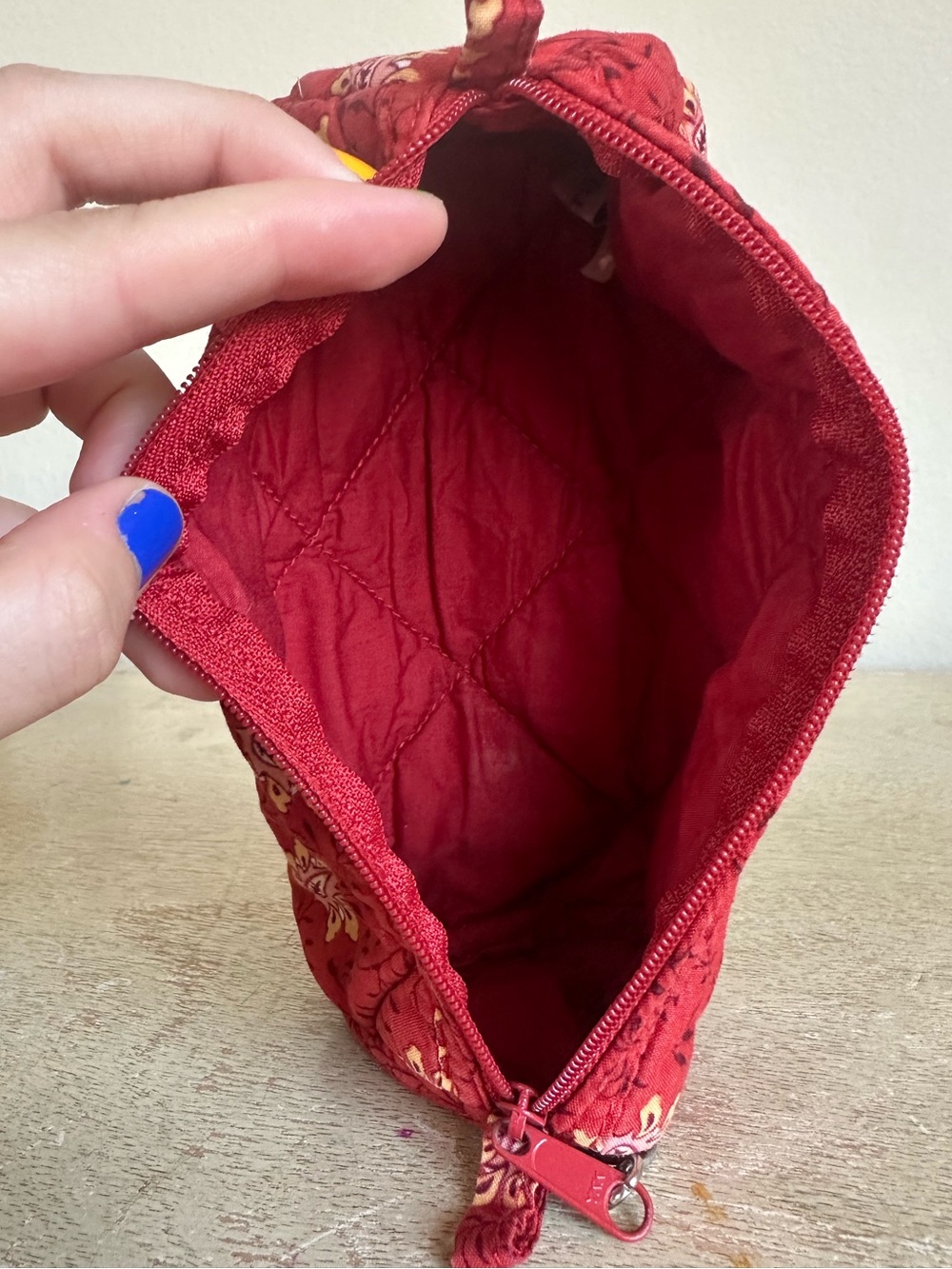 Pierre Deux French Country Quilted Zip Pouch - Picture 12 of 14